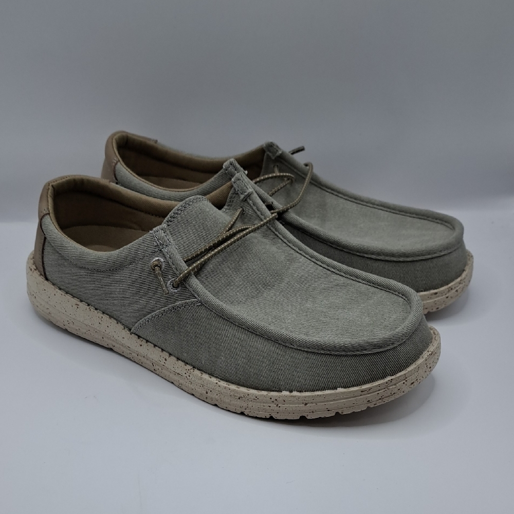 Eddie Bauer Men's Gray Canvas Loafers